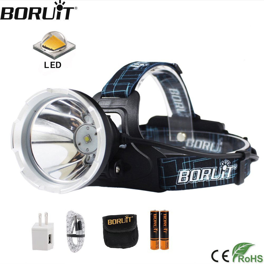 Fish Finder Charger - BORUIT-faro LED B10 superbrillante, 3000LM, cargador