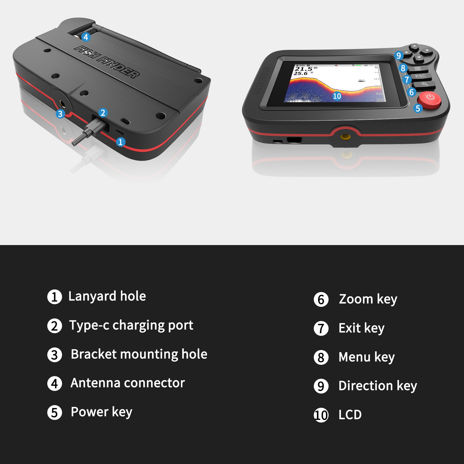 Buscador de peces inteligente: - Fish Finder Portable reseña y precio